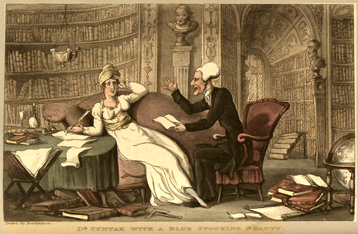 Doctor Syntax with Bluestocking Beauty 1820 Rowlandson